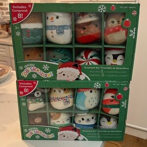 2 Boxes of 4” Squishmallow Ornaments (16 in all)